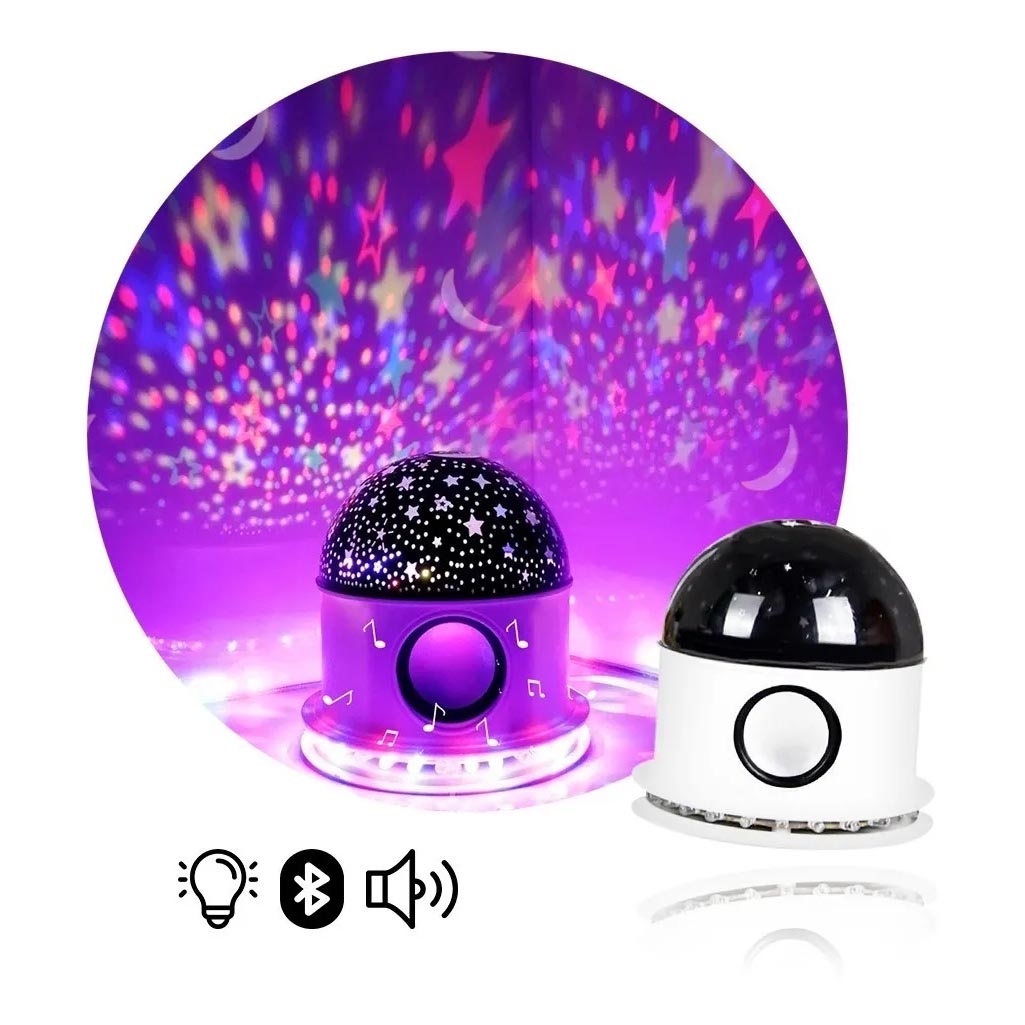 Miniatura 8 de Proyector Lampara Estrellas Parlante